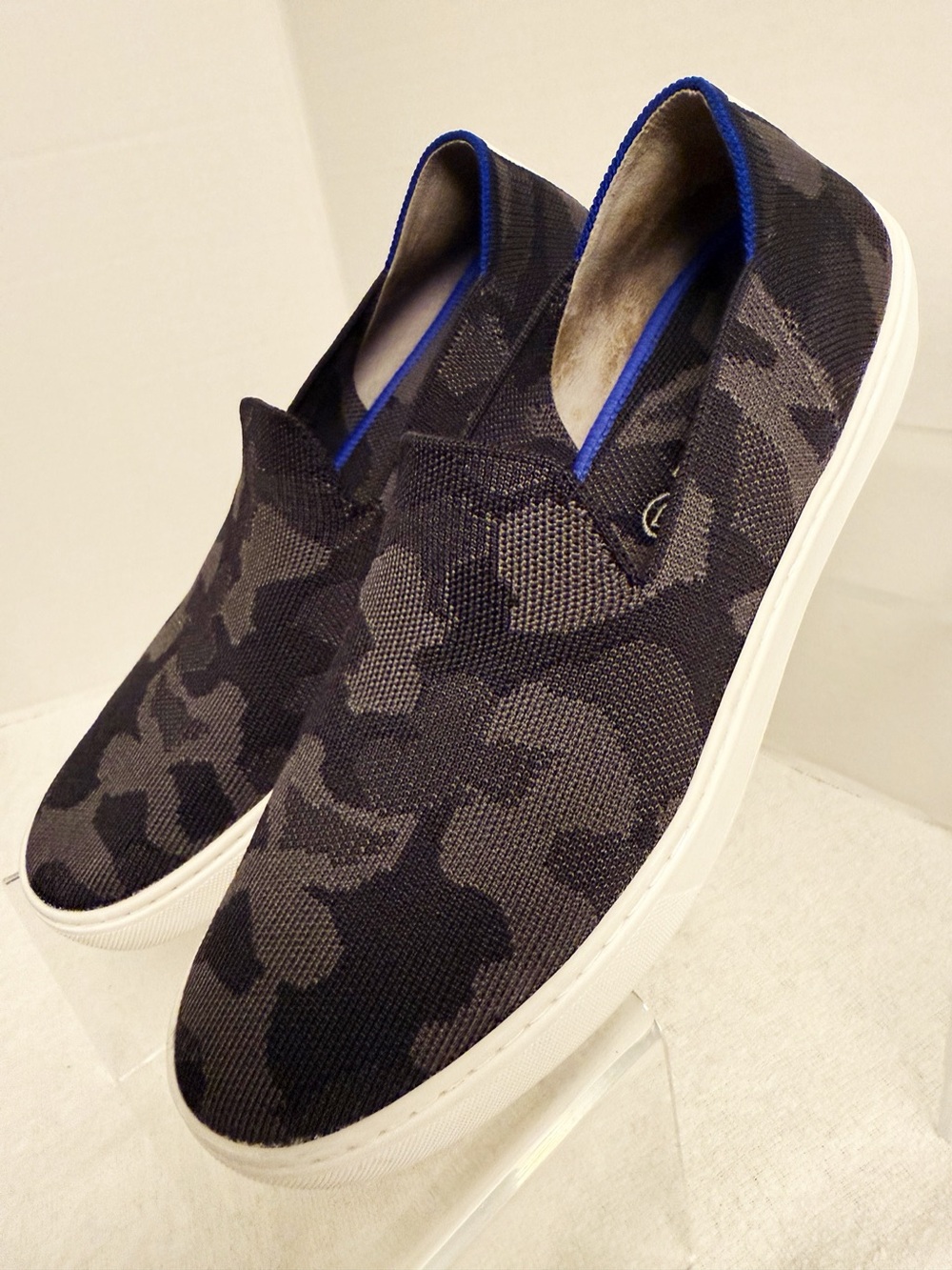 Rothy’s The Original Slip-On Sneaker Grey Camo Retired Size 10